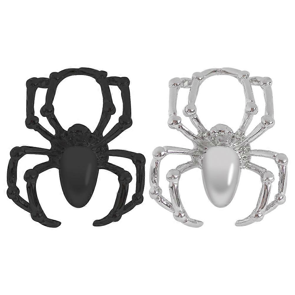 a refined and engaging product description based on your input:
**2pcs Halloween Spider Rings – Retro Punk Style Animal Design Lightweight Finger