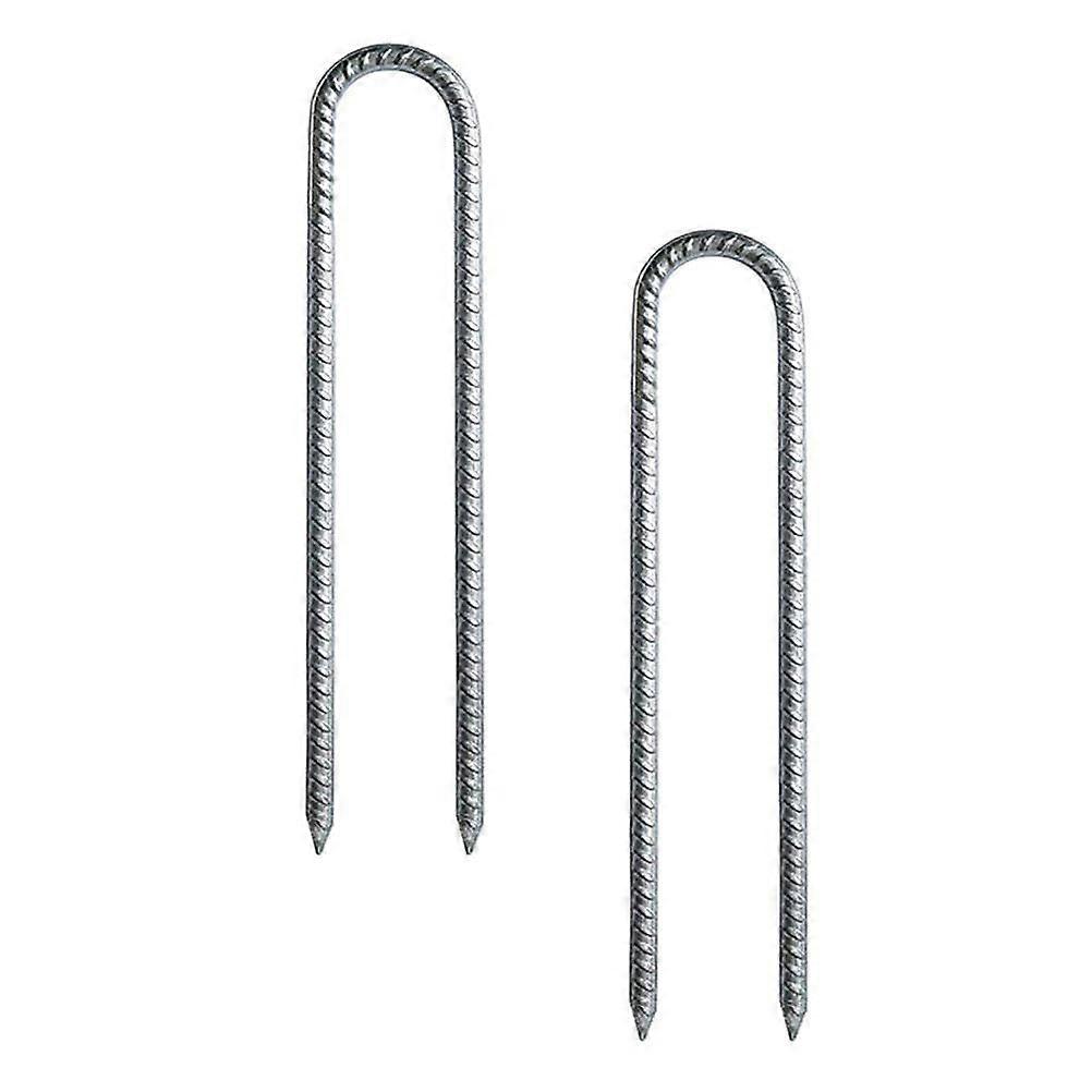 Outdoor Tent Stake in Galvanized Steel for Camping Peg and Landscape Pin Use Silver Lightweight Durable