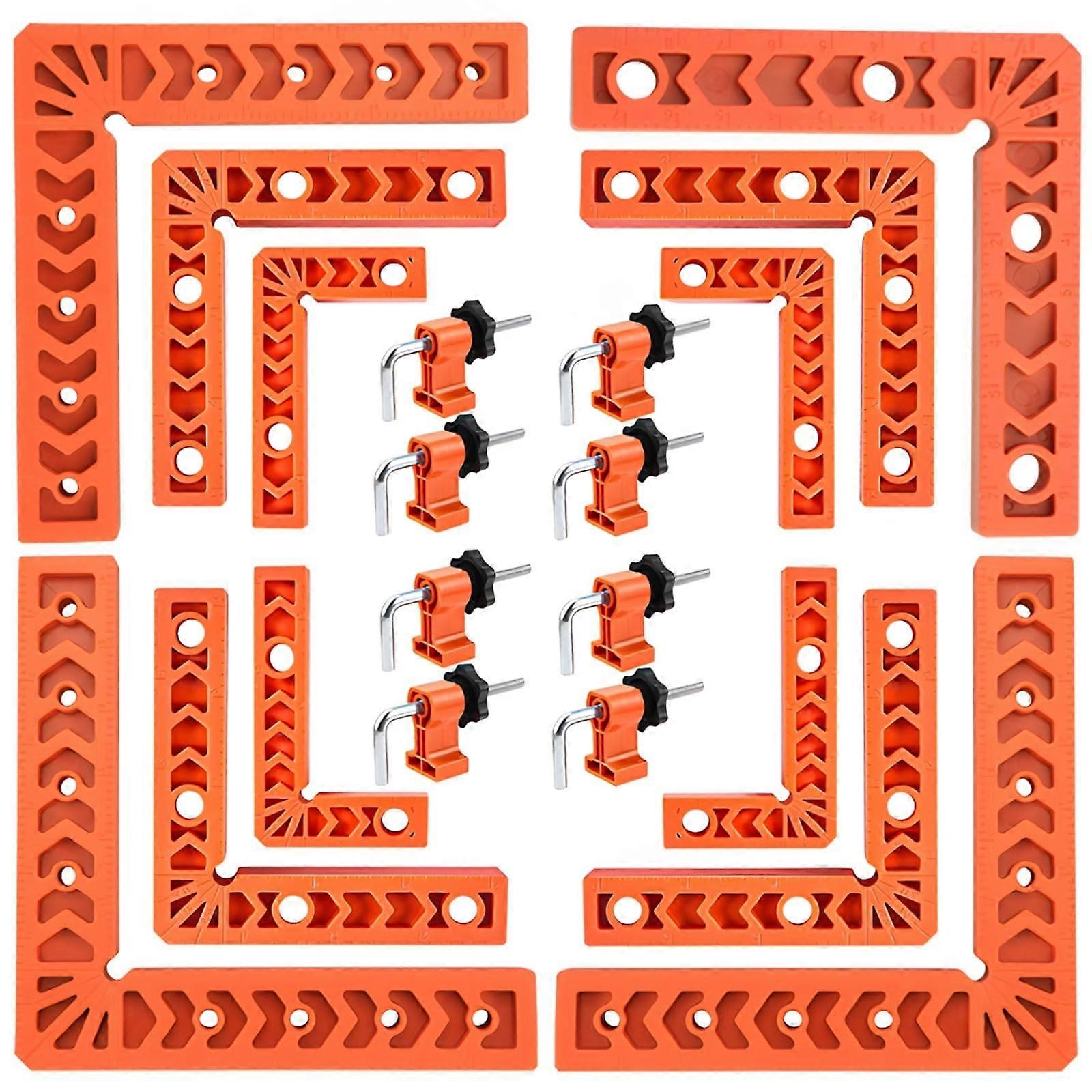 12-Piece 90-Degree Corner Clamp Set For Woodworking, Adjustable Right-Angle Clamps, High-Strength ABS, Precise Fastening