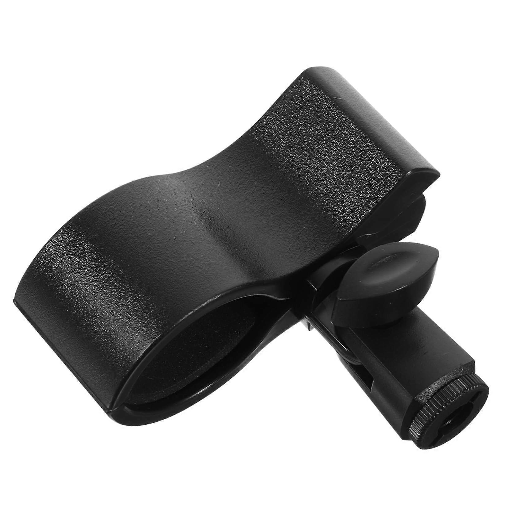 Microphone Stand Clip Adapter for Handheld Microphones - ABS Black Microphone Holder Compatible with Tripods