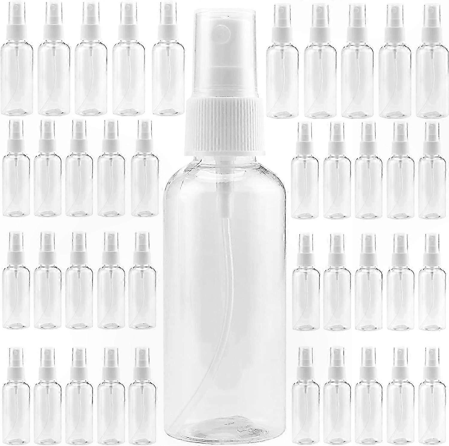 100ml Transparent Spray Bottles, 40-Pack Fine Mist Plastic Containers for Everyday Use