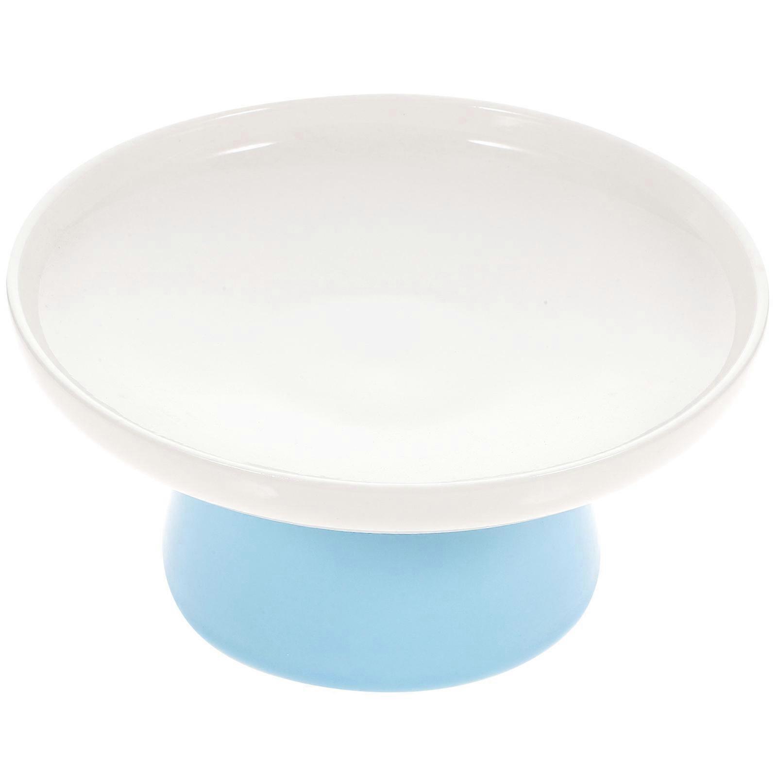 Simple Design Ceramic Cake Stand For Wedding Party Tables 17.6x17.6x8.5cm Suitable For Displaying Treats 1Pack