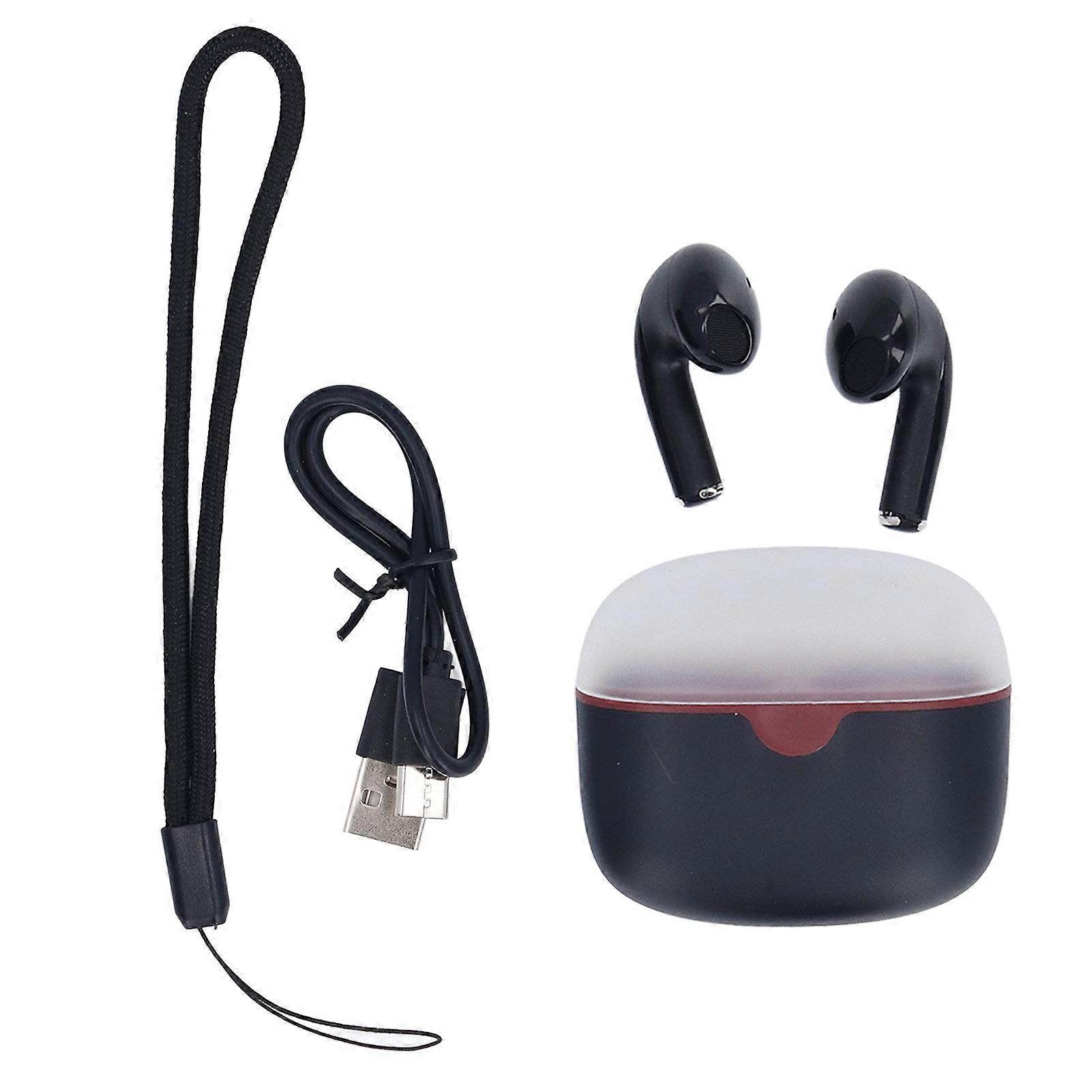 B32 Smart Translator Earbud Binaural Simultaneous Translator Multi Language Interpretation Cordless Translation Earbud for Travel Learning Black