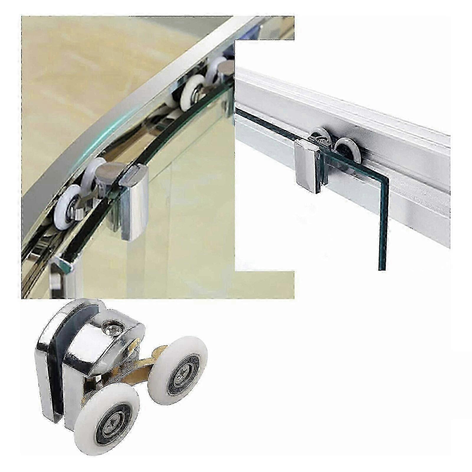 4pcs Shower Screen Door Rollers Wheels Top & Bottom 23mm Replacement Sliding
