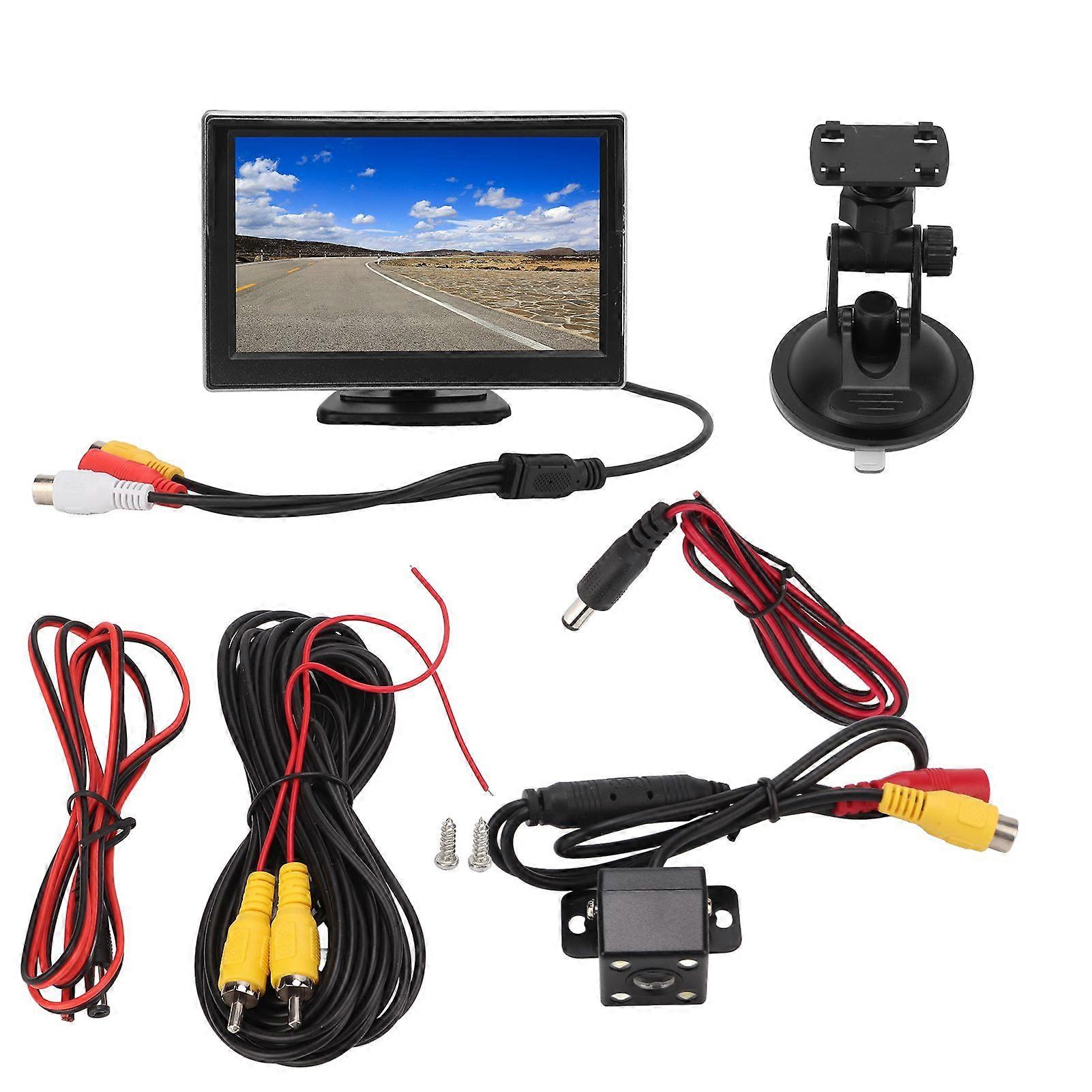 backup camera system kit for vehicles with 5in rearview monitor