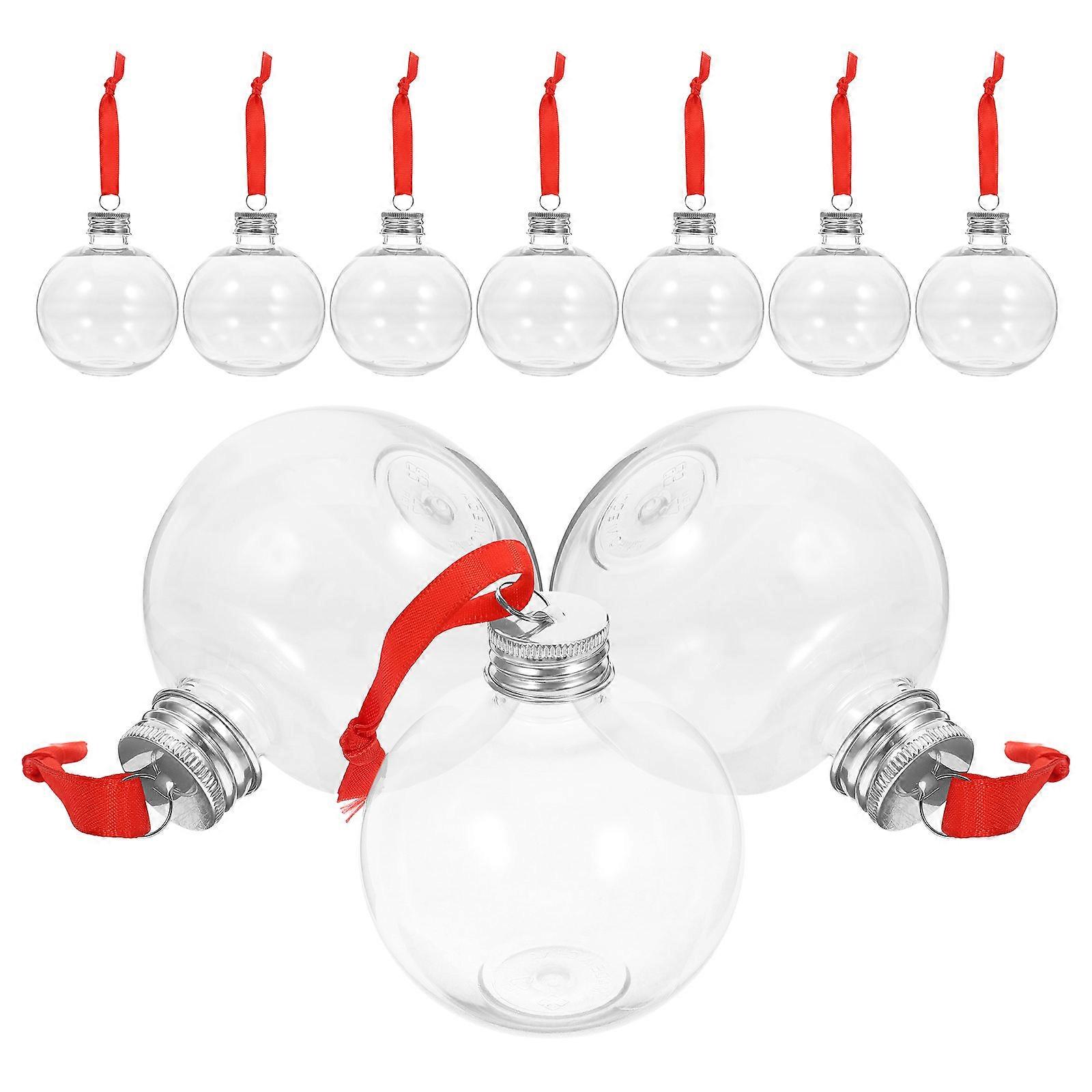 Airtight Juice Bottles Beverage Storage Party Pendant Festive Occasions PET Material Clear Ornament 3.14X2.67X2.67in 10Pcs