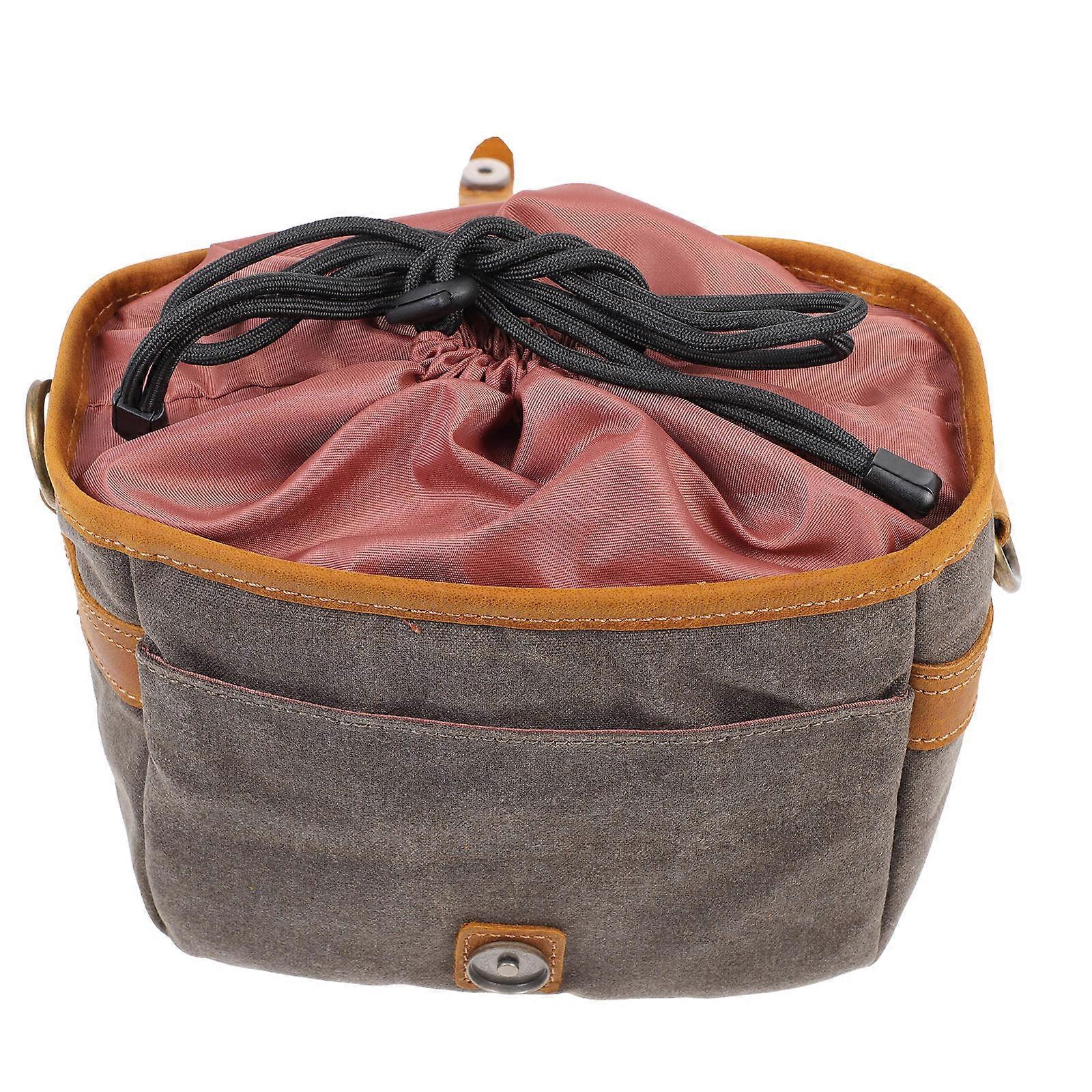 Compact Camera Storage Bag for Travel, Secure Drawstring Design for Protection