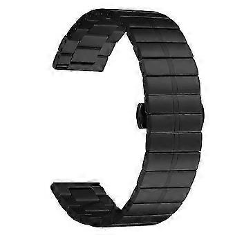 Smart Watch Strap Compatible For Garmin Vivoactive 4 Stainless Steel Watch Band with Butterfly Buckle