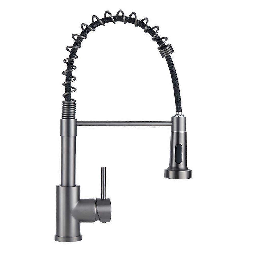 Commercial Swivel Pulldown Kitchen Faucet Grey