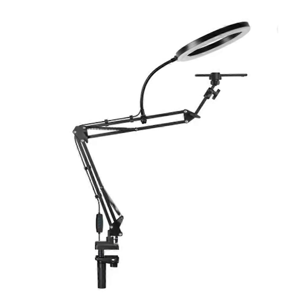 LED Selfie Ring Light Phone Stand with Circle Fill Light Lamp