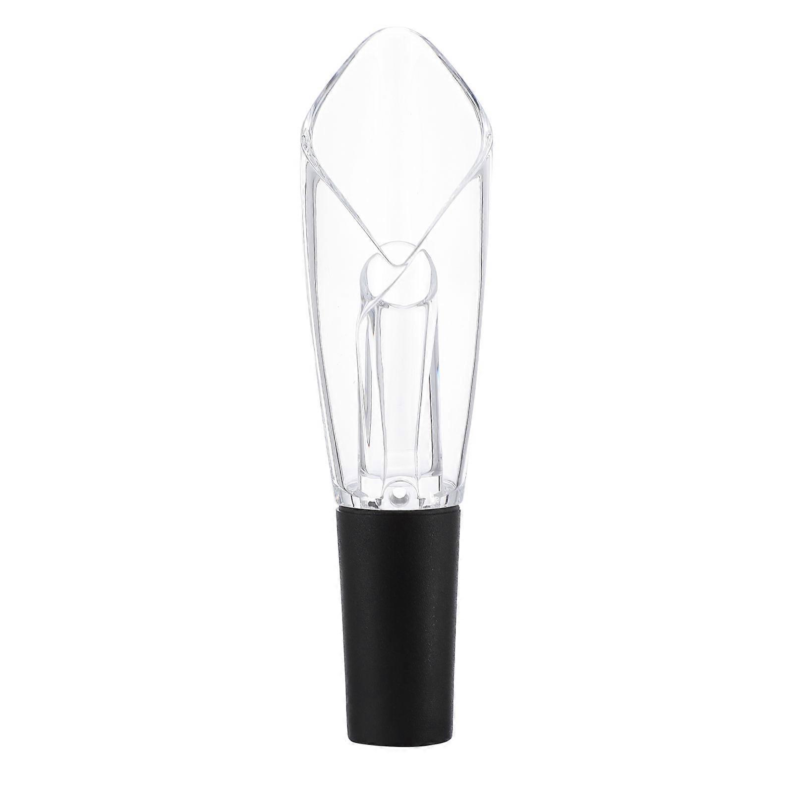 Glass Wine Decanter With Aerator For In Black Featuring Tulip Shape For Oxygenating Wine 1Pcs