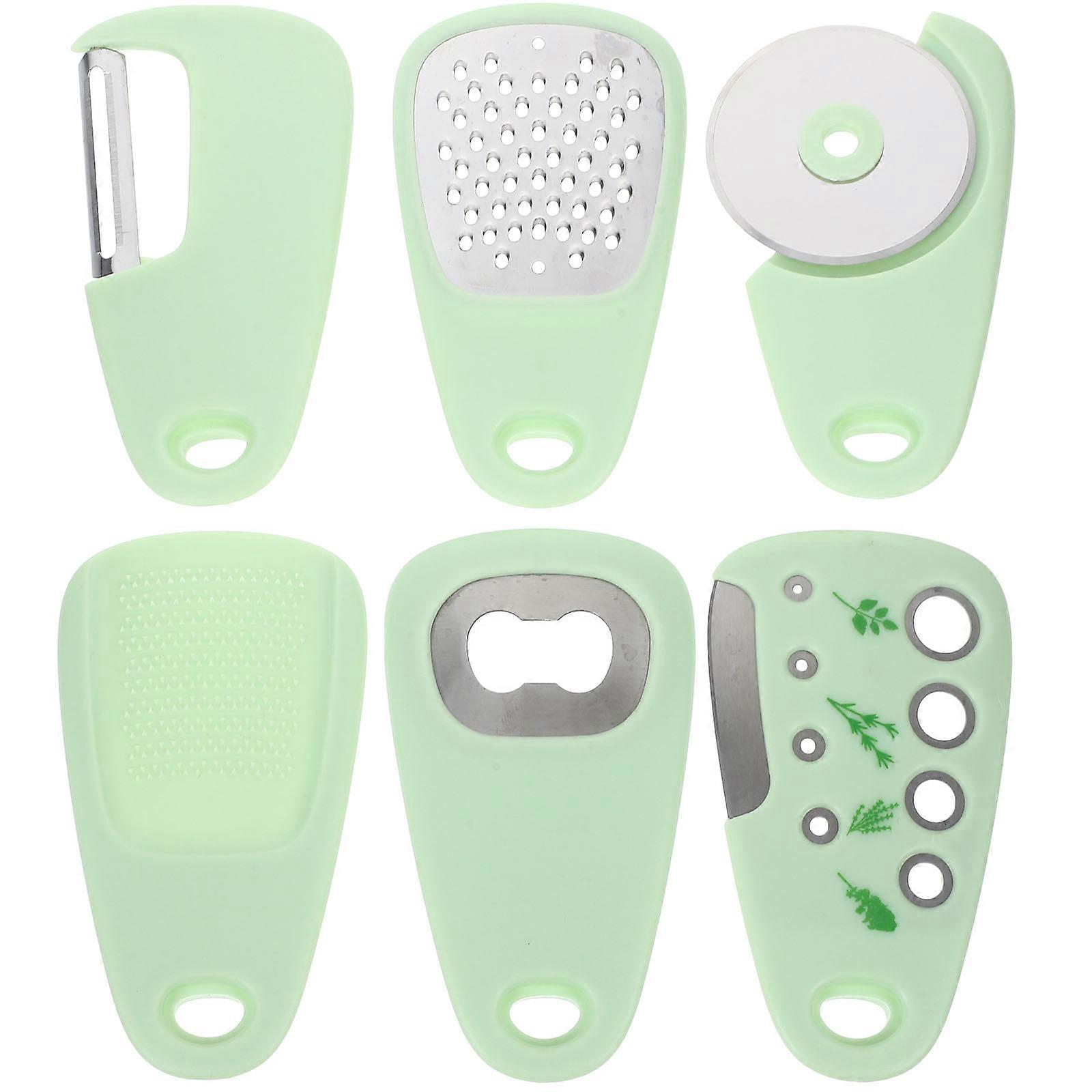 Multi-functional Kitchen Tool 6Pcs Portable Grating Kit Perfect For Cooking Featuring Stainless Steel And PC Materials