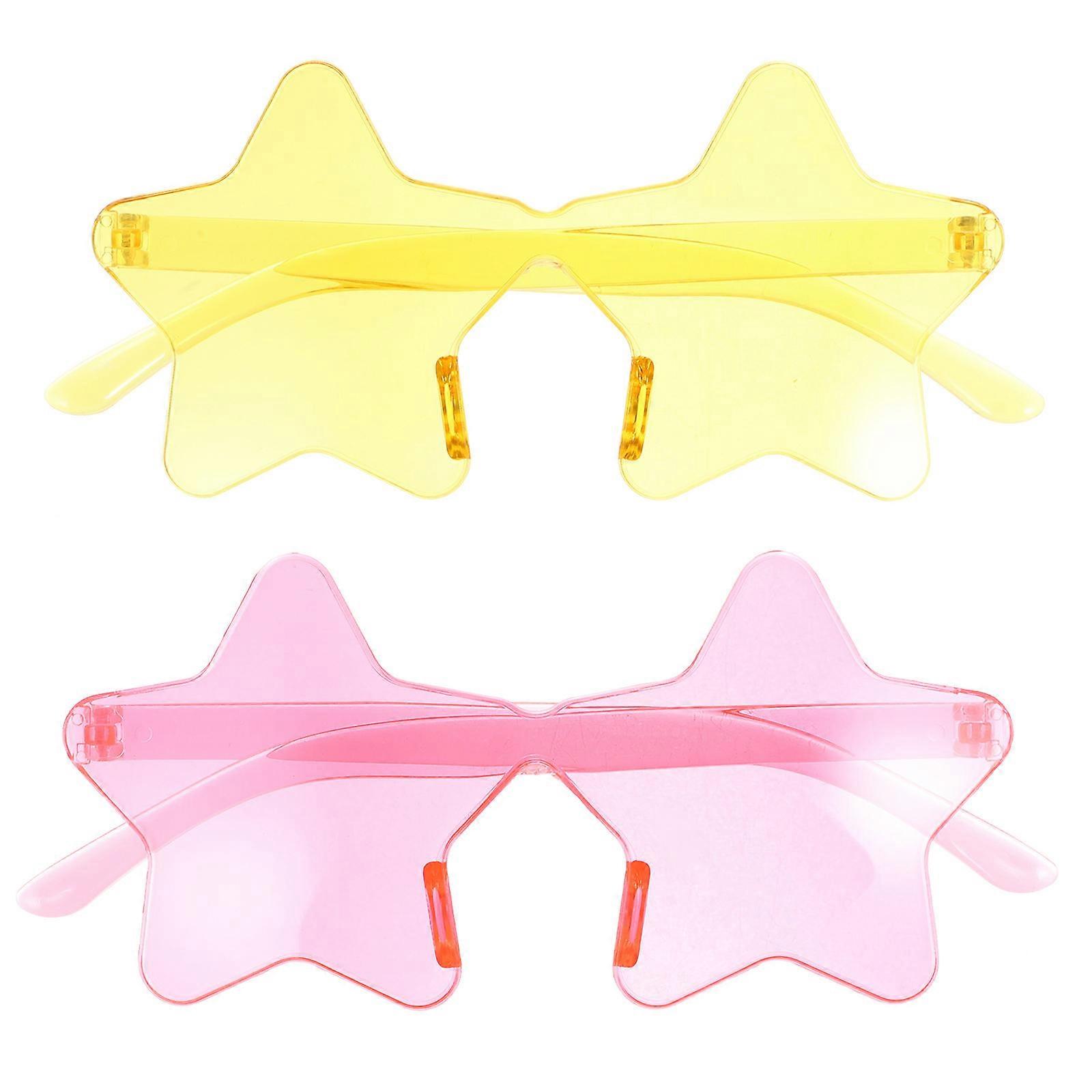 Star Shaped Sunglasses for Beach Party Favors Fashion Eyeglasses with PC Material Assorted Color