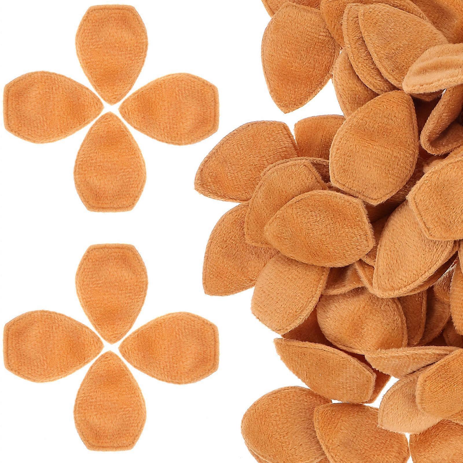 Deer Ear Craft Deer Ear Clip for DIY Use 100Pcs Chocolate Fabric Decorations