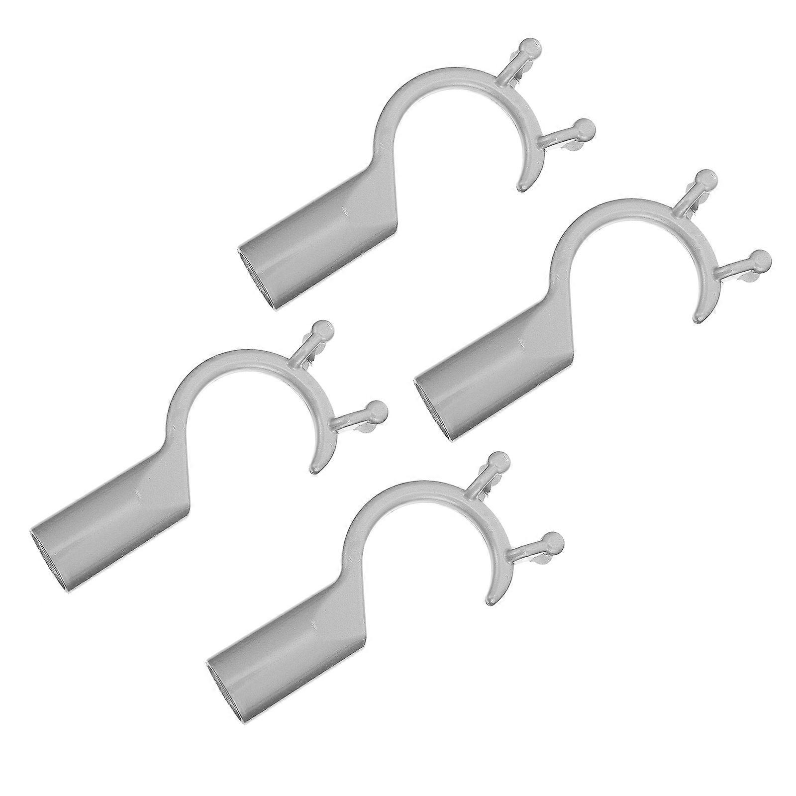 Golden Aluminum Alloy Clothes Fork Head for Home Use Replacement Head 4 Pieces