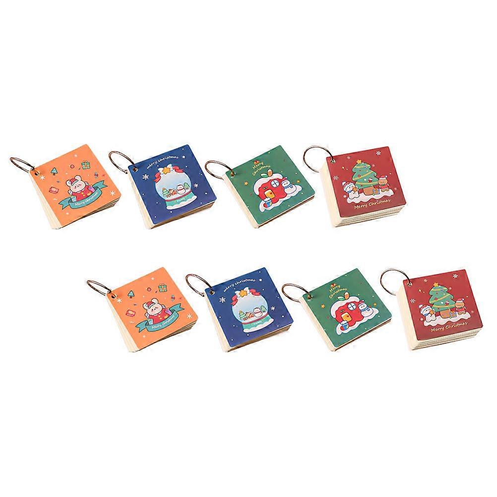Loose-leaf Christmas Notepad 8Pcs Convenient Size Perfect For Diary Writing And Ideas