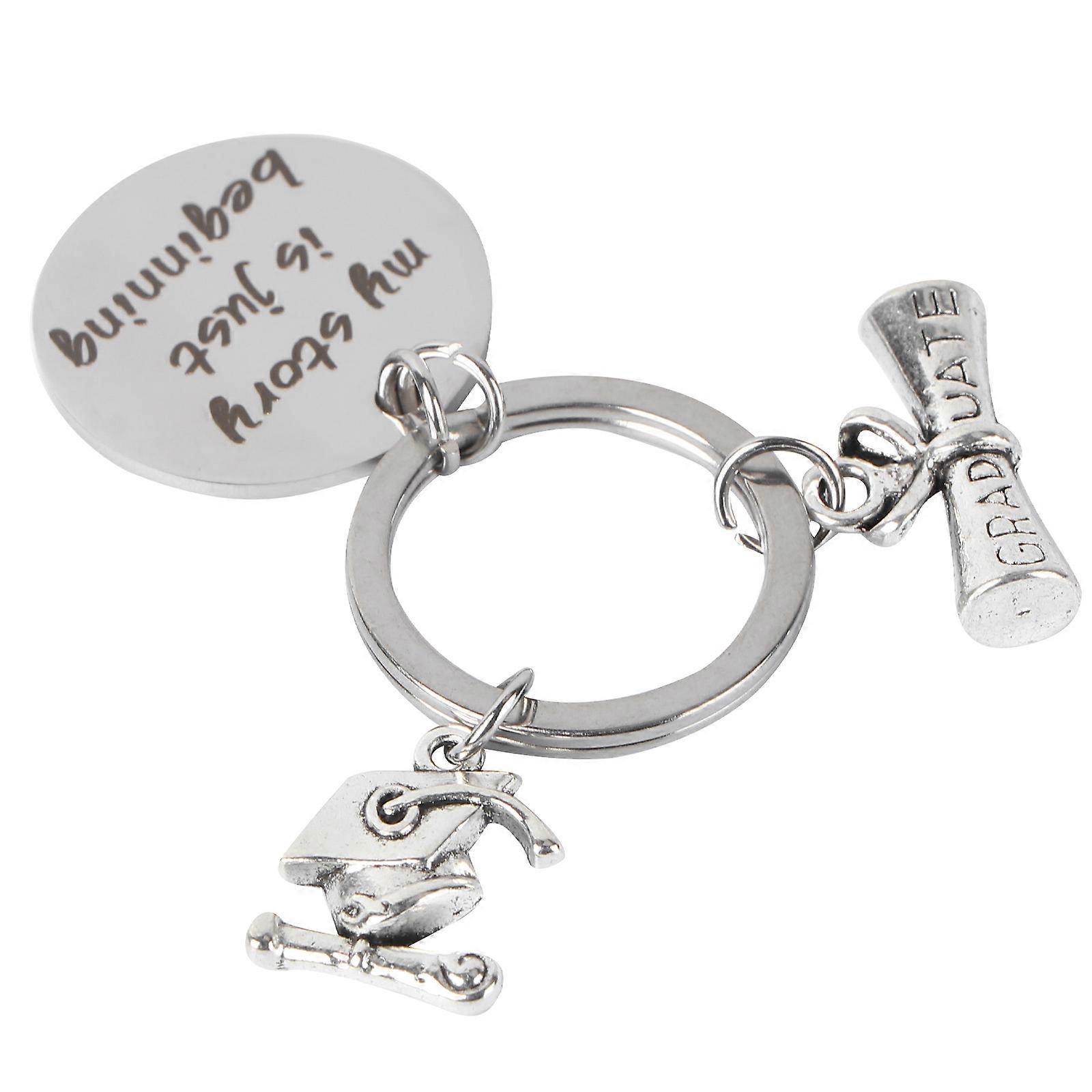 Silver Man Key Chain for Graduation Decoration