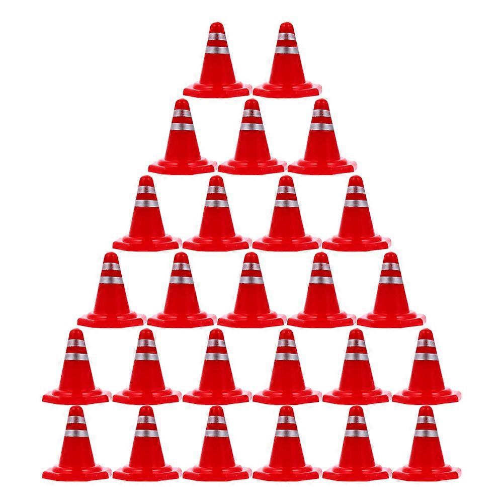 Plastic Traffic Sign 25Pcs Traffic Cone Construction Cone Sand Table Roadblocks Red For