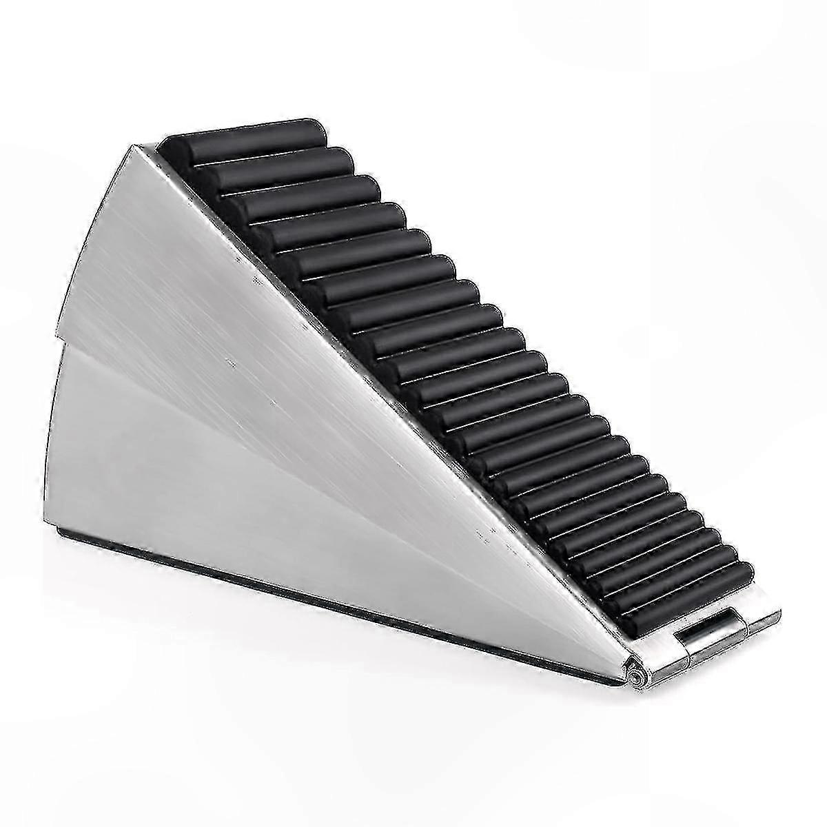 Heavy Duty Door Stopper with Adjustable Spring, Non-Slip Rubber Base for Bottom Mounting