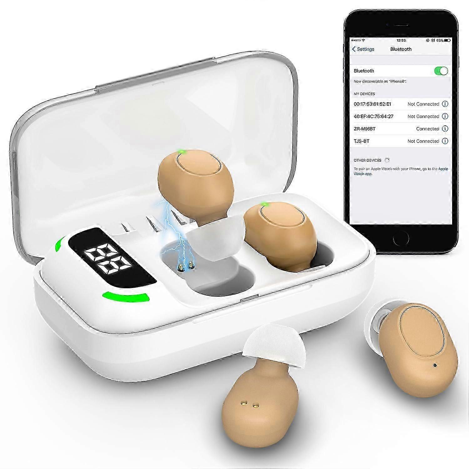 Rechargeable Hearing Aid For Seniors With Bluetooth Noise Reduction