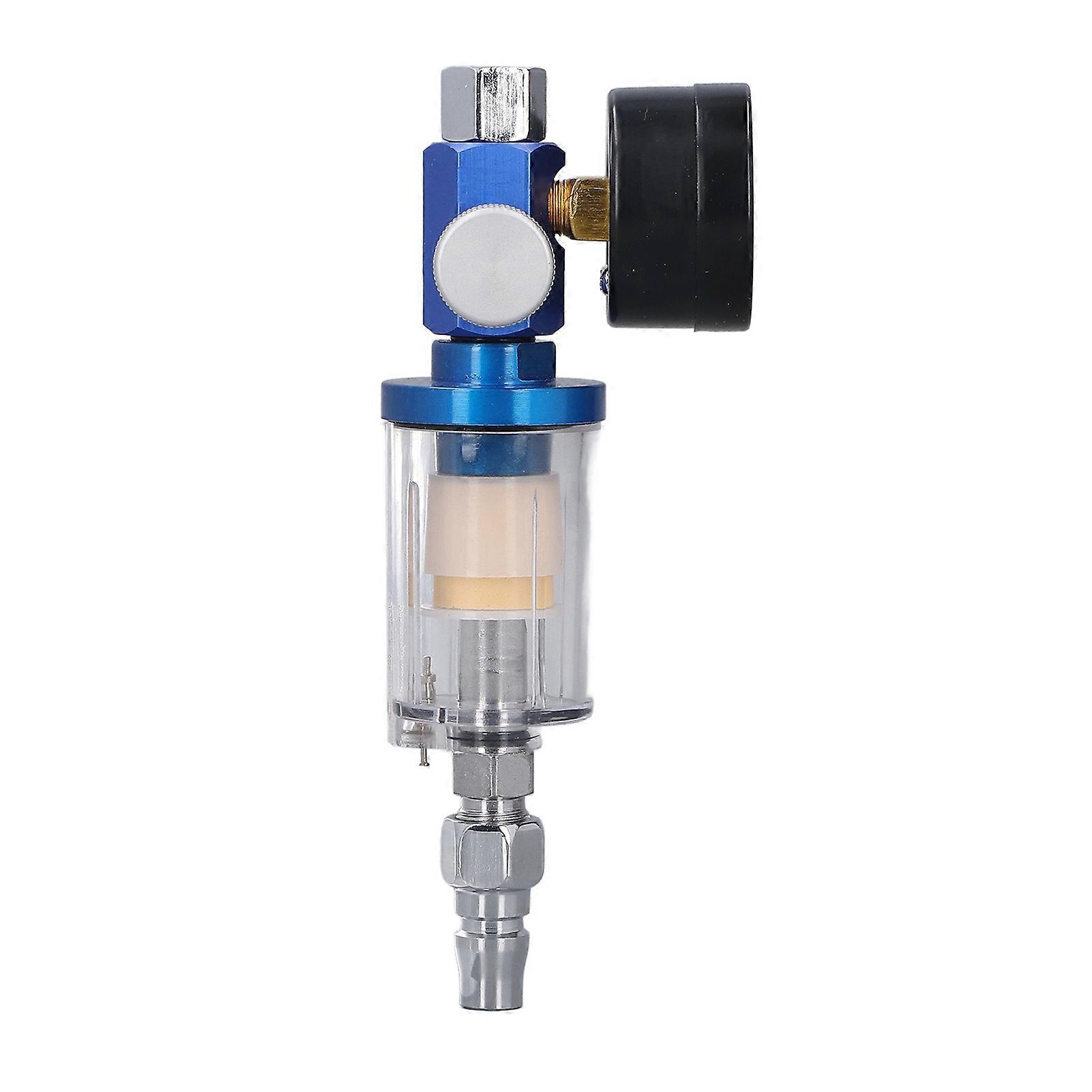 スプレーガンエアレギュレーターアルミニウム合金プラスチックインラインウォータートラップフィルターツールパイプ1/4inインターフェース用