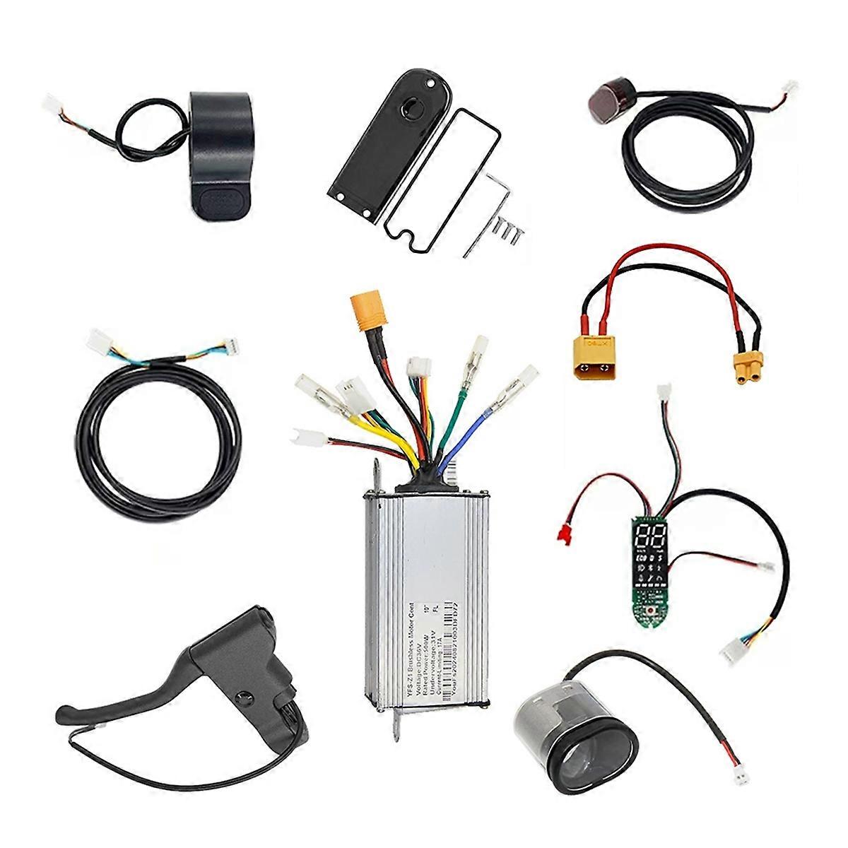 36V 500W 17A Electric Brushless Motor Controller Dashboard Accelerator 10inch Electric Scooter Bike