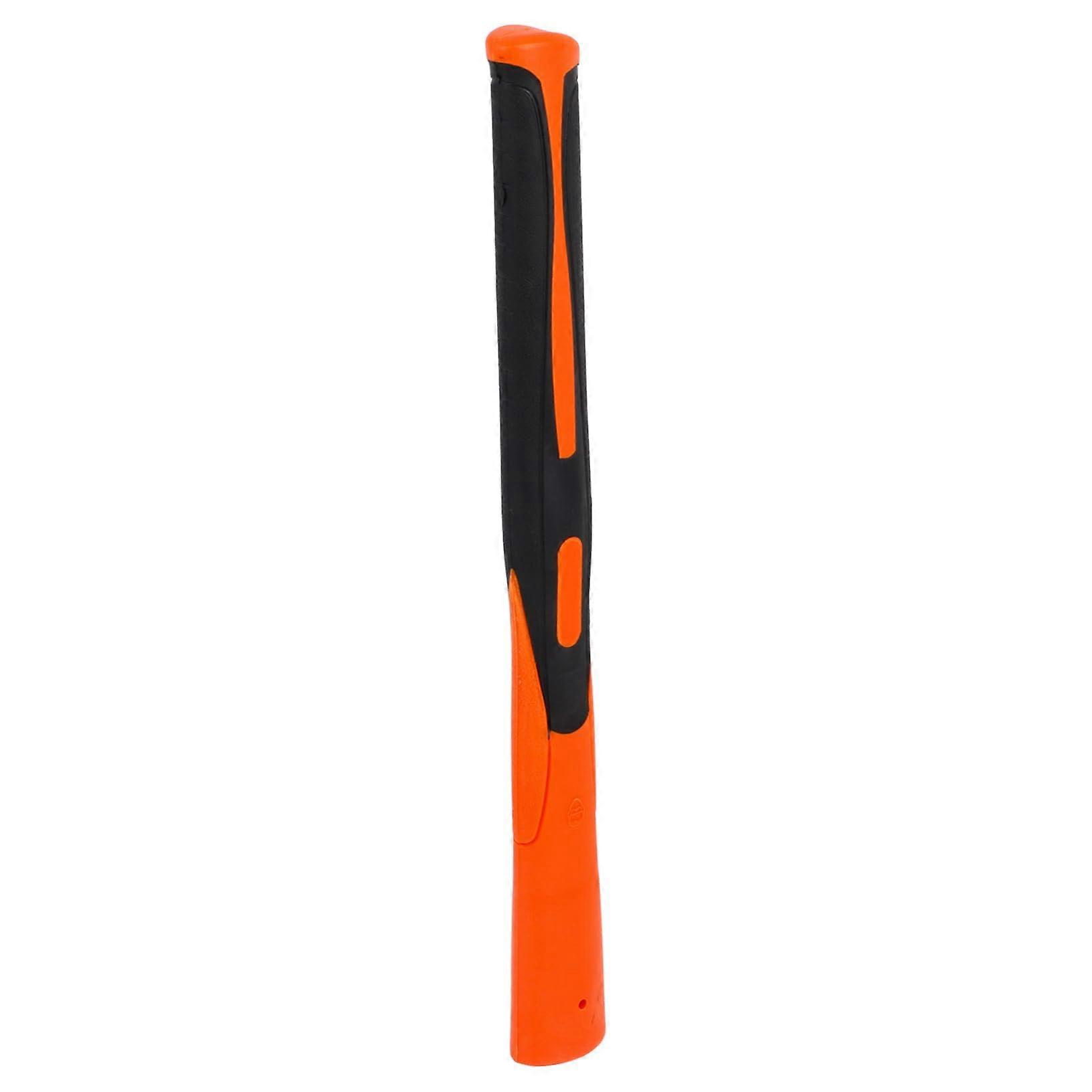 Straight replacement hammer handle, comfortable and safe to use for heavyduty tasks and DIY projects, black and orange.