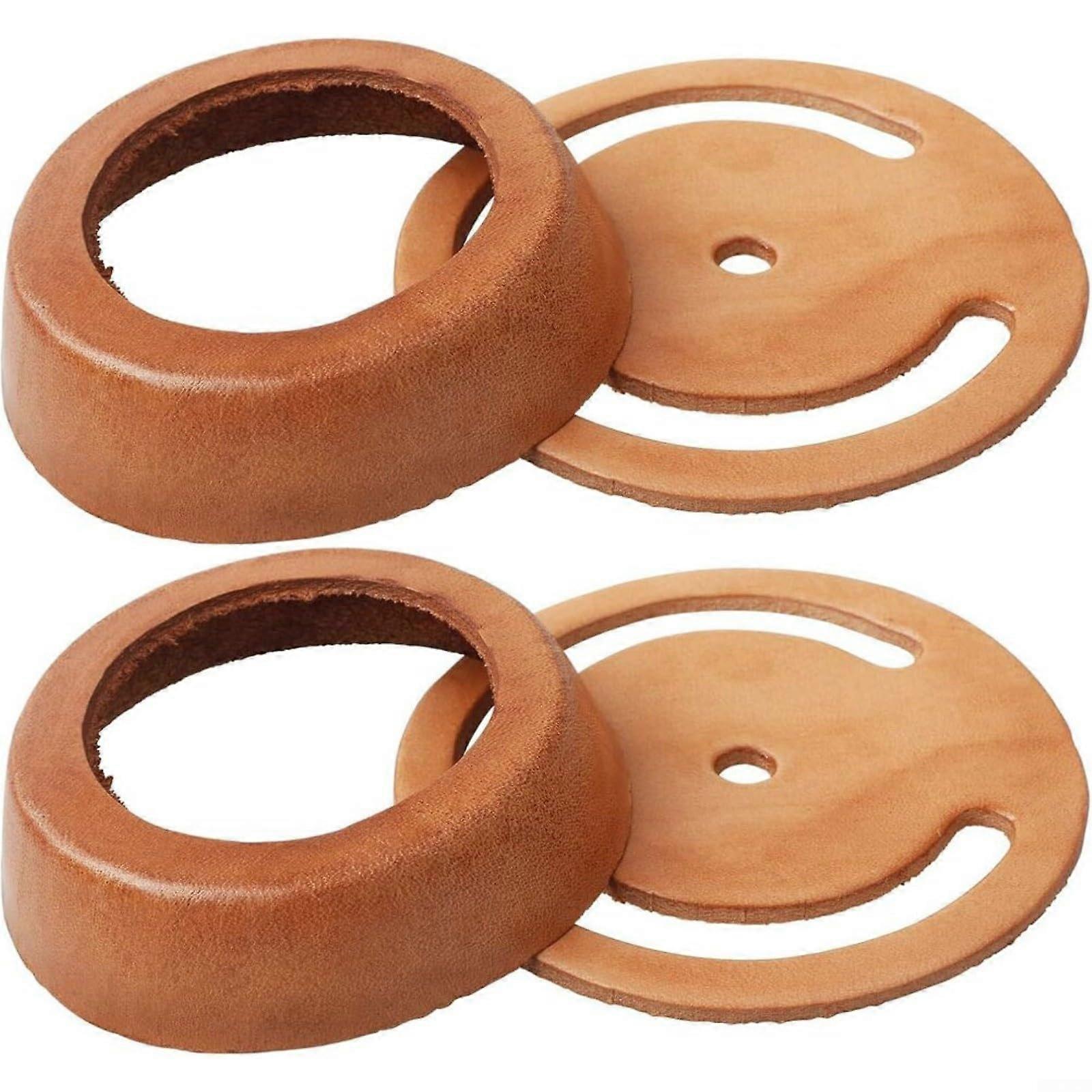 Manual Well Pump Leather Valve Replacement Kit for No 2 Pitcher Pump Water System - Includes Lower Valve Leather and Leather Cup, Brown