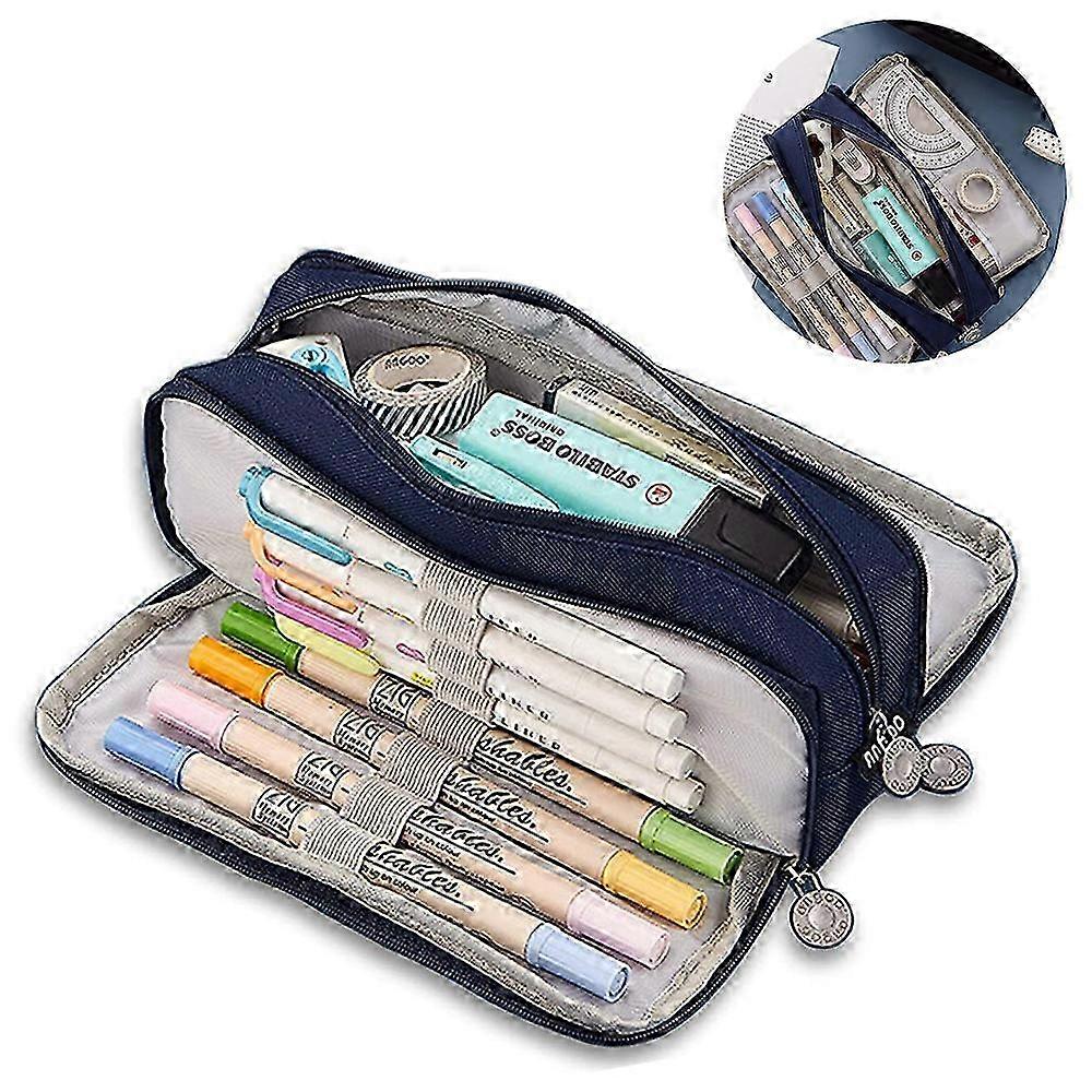 Large Pencil example Durable Pen Pouch with Big Capacity Minimalist