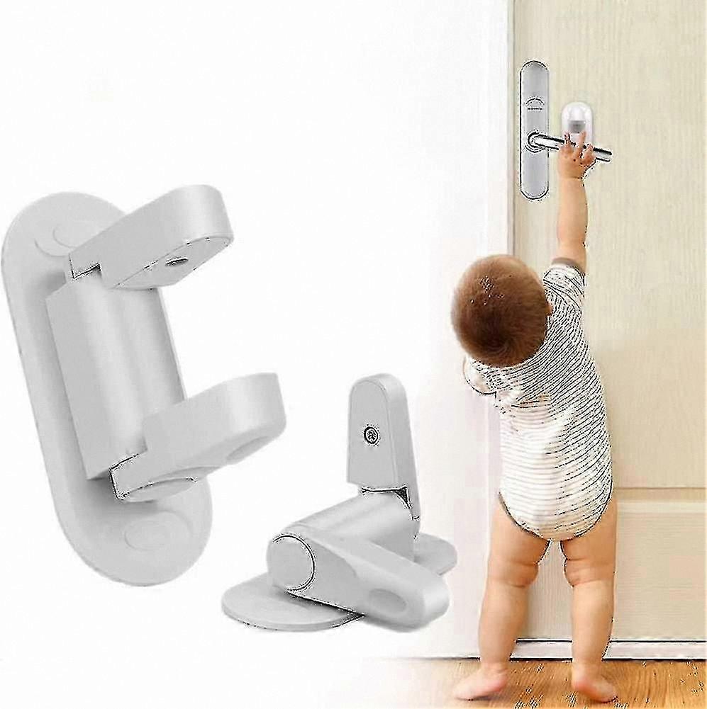 Childproof Door Handle Locks with Strong 3M Adhesive for Cabinets Drawers and Windows Safety Locking Device for Home Use