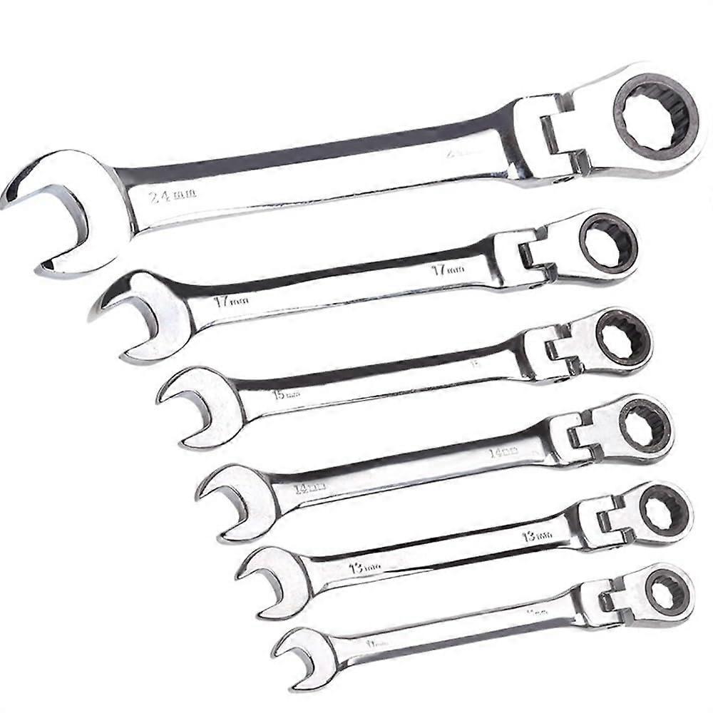 Spanner Set Flex-Head Ratcheting Wrench 18mm Dual-Use Tool for Car Repair Adjustable Combination Spanner Set
