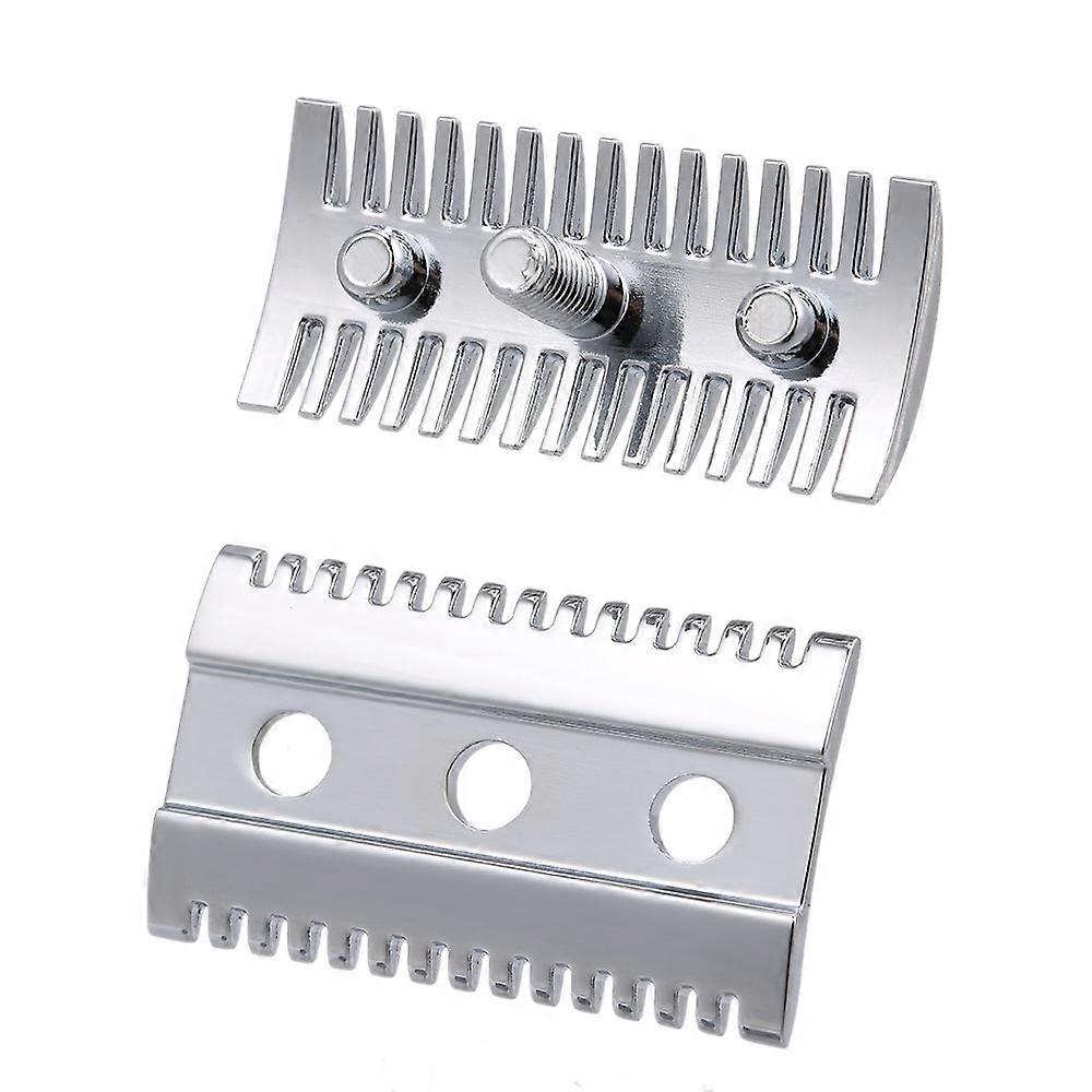 Double Edge Open Comb Safety Razor Head Zinc Alloy Silver 4x2.5x1cm