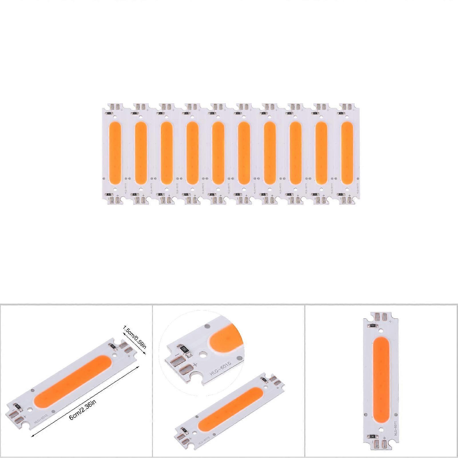 10Pcs DC 12V 2W COB LED Chip Light Source 6x1.5cm Red