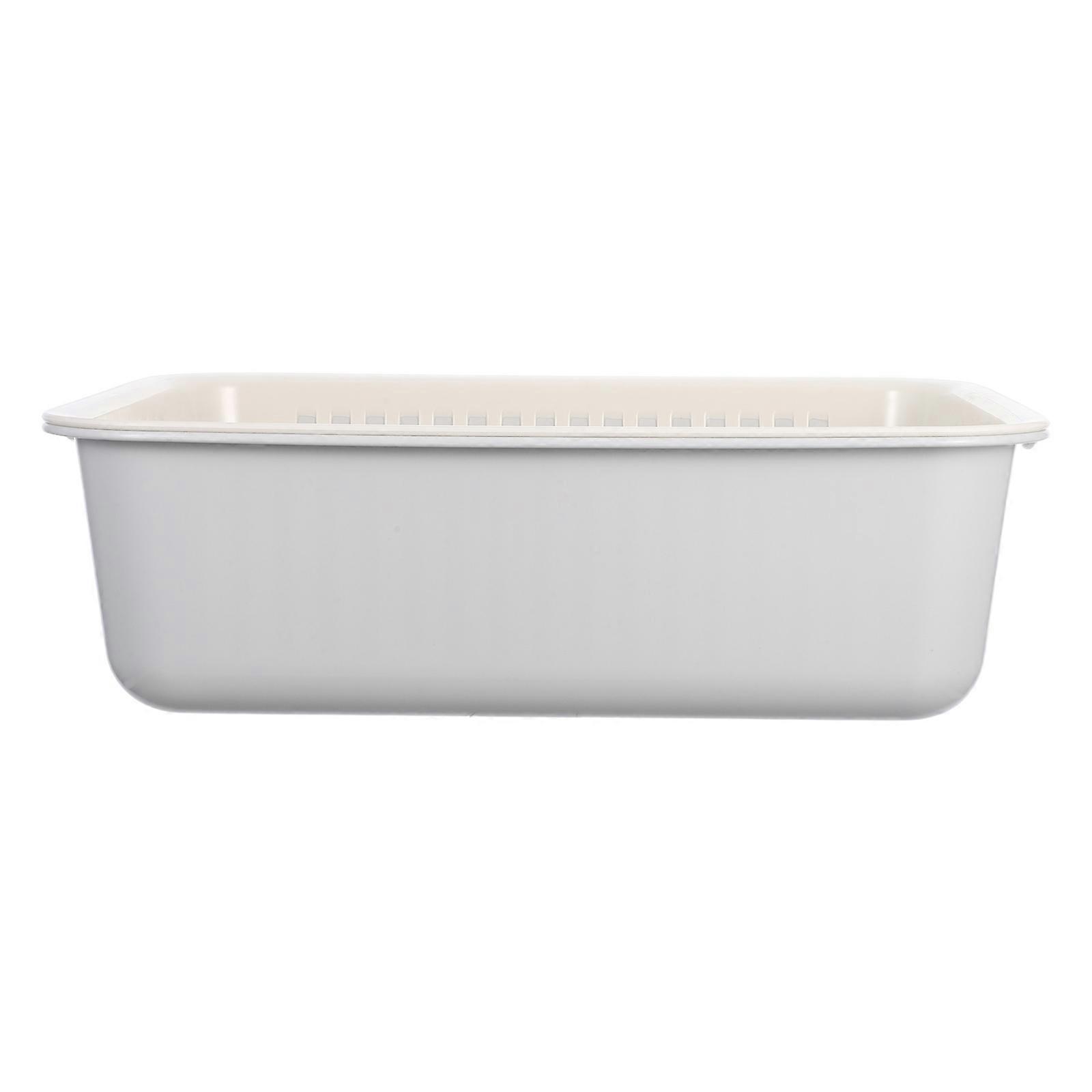 Plastic Double Layer Draining Basket for Food Storage in Small Spaces with Innovative Design 1Set