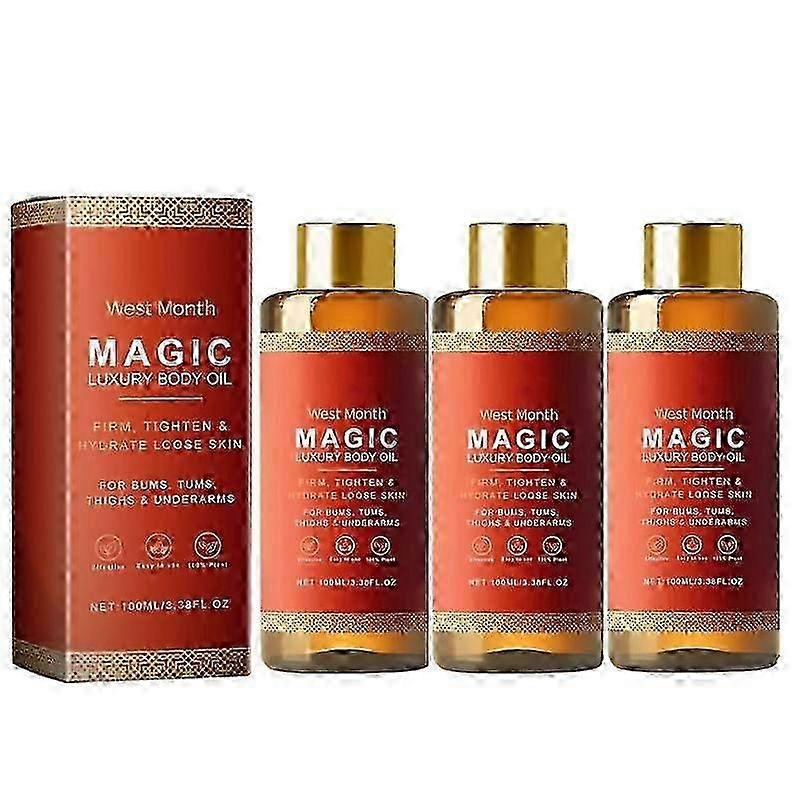3pcs Magic Body Oil For Firming Arms, Chest, Thighs And Tums 100ml