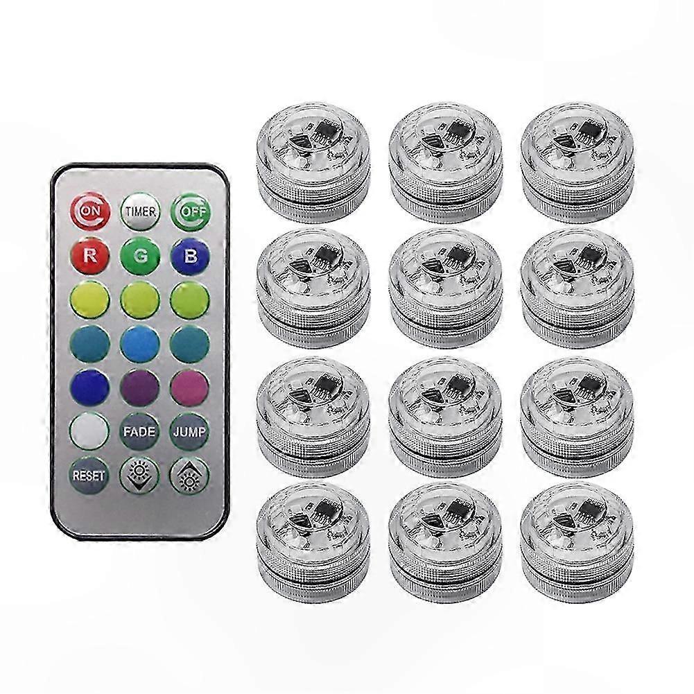 LED Ambient Light for Car Interior, Wireless Remote Control, Colorful Decor for Vase, Pool, Pond