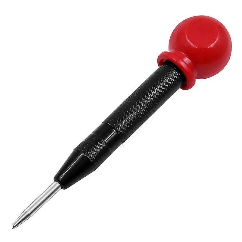 1PCS Automatic Spring Loaded Marker Center Punch Marking Tool Steel Starting Hand Tool, Black with Cap，Fonepro