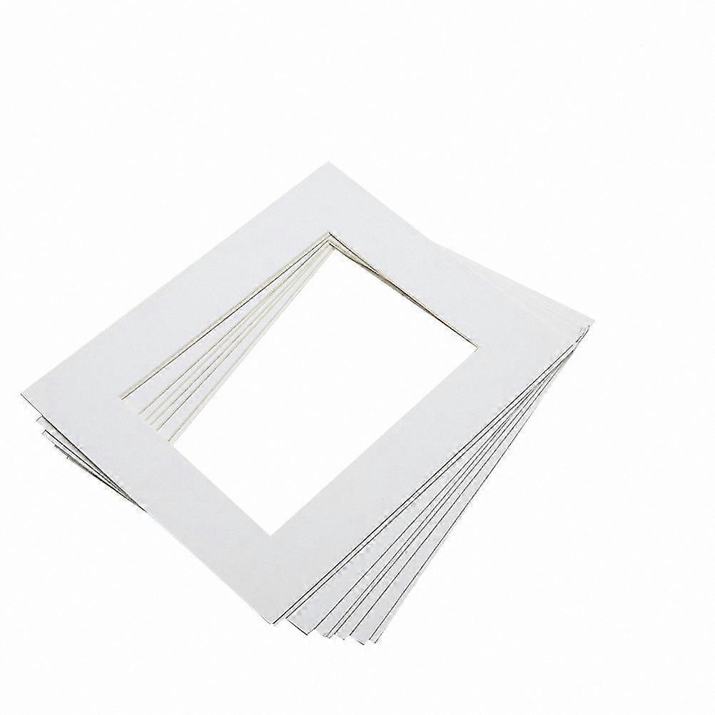 White Photo Frames Set with Mats and Border Paper (25 Pack)