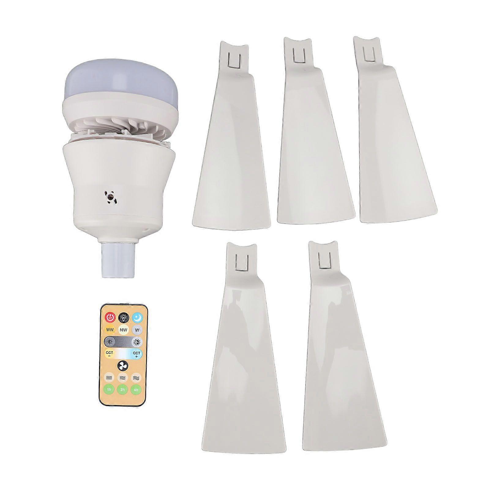 Ceiling Fan Light 3000K To 6500K Adjustable Brightness 3 Wind Speeds 3 Timers E26 Socket Light with Fan