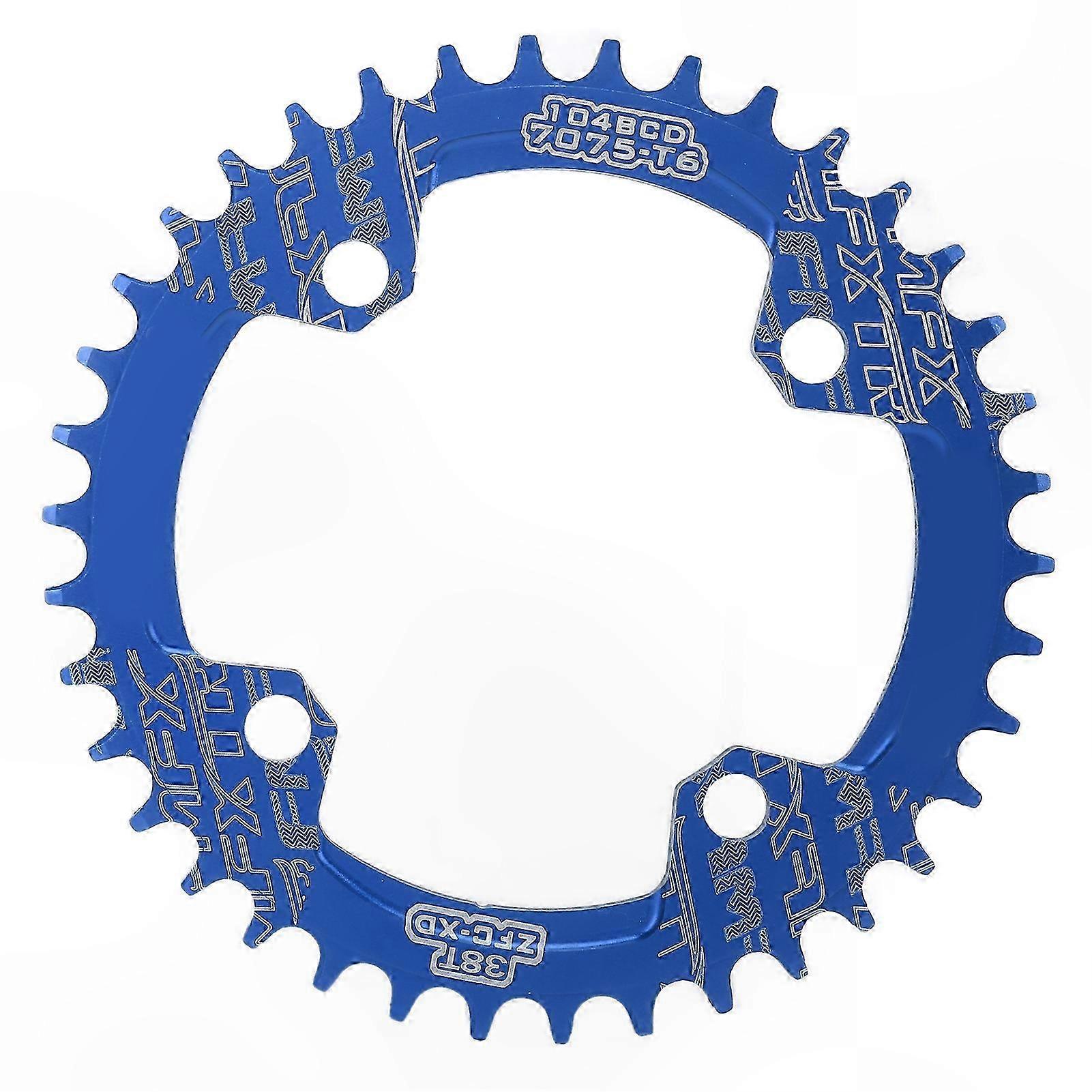38T Narrow Wide Chainring for Road and Mountain Bikes - Blue