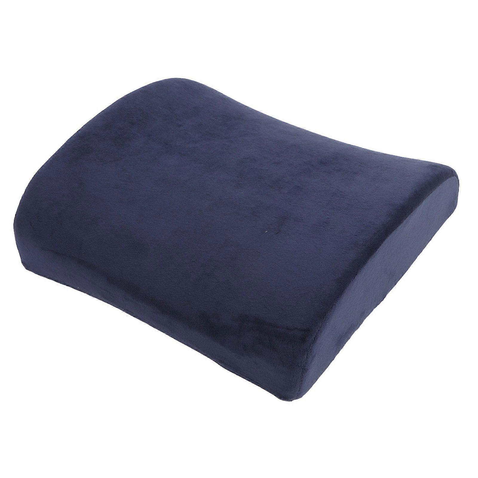 Lumbar Support Pillow Pure Color Plush Ergonomic Design Memory Foam Back Support Cushion for Home Car Office