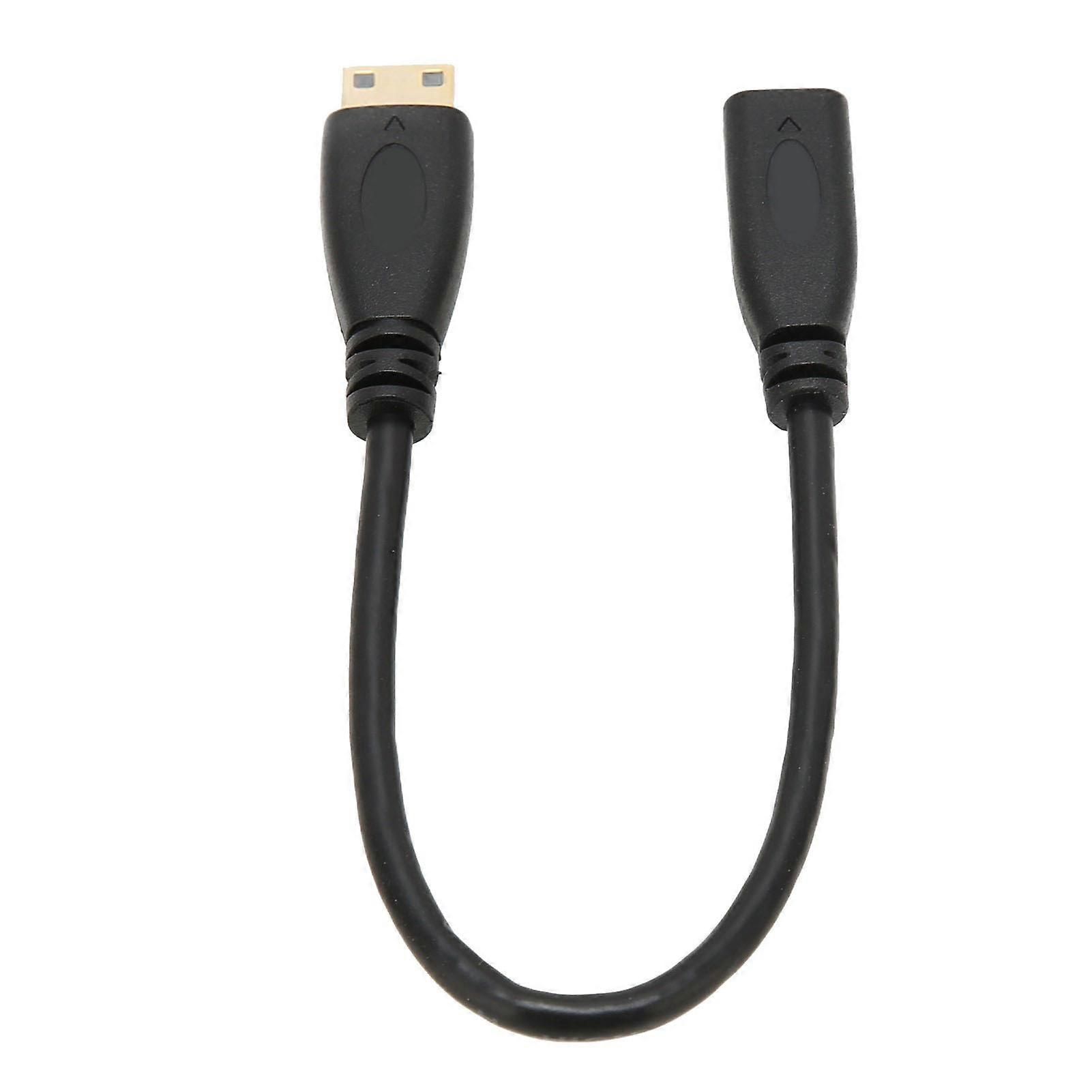 Mini to Micro USB Adapter Cable 0.2m Black Compact Data Transfer