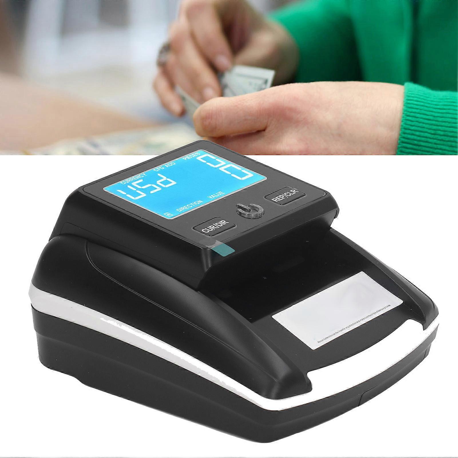 Tragbarer wiederaufladbarer Falschgelddetektor USD EUR LCD-Display