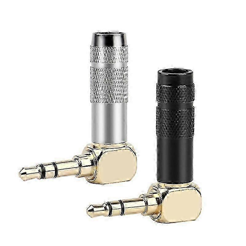 3.5mm Headphone Jack 90 Degree 3 4 Pole Consumer Electronics 3.5 Audio Plug Connector For Soldering Upgrade Earphone Cable