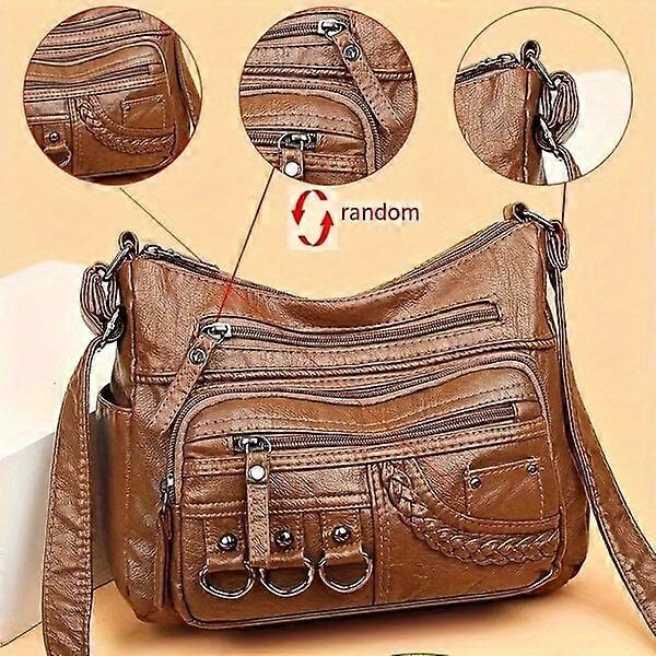 Ladies' fashionable handbag, PU material, multi-pocket for convenient storage