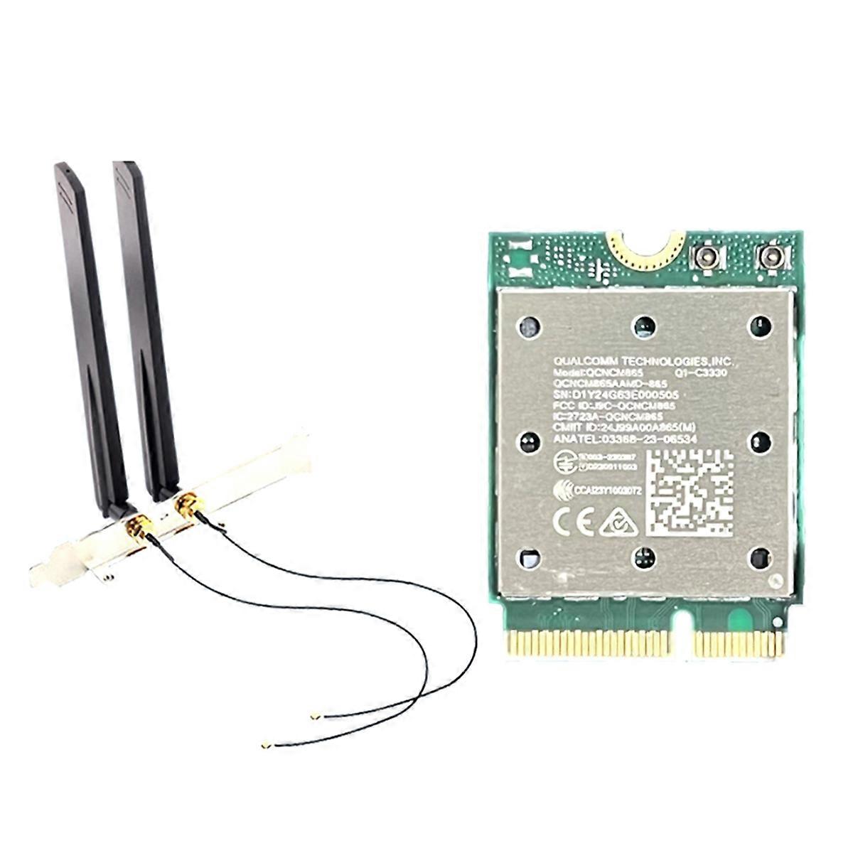 Tri Band WiFi7 QCNCM865 Wireless WiFi Card Bluetooth 5.4 2.4G/5G/6Ghz Network Wireless Adapter for Win11 Antenna