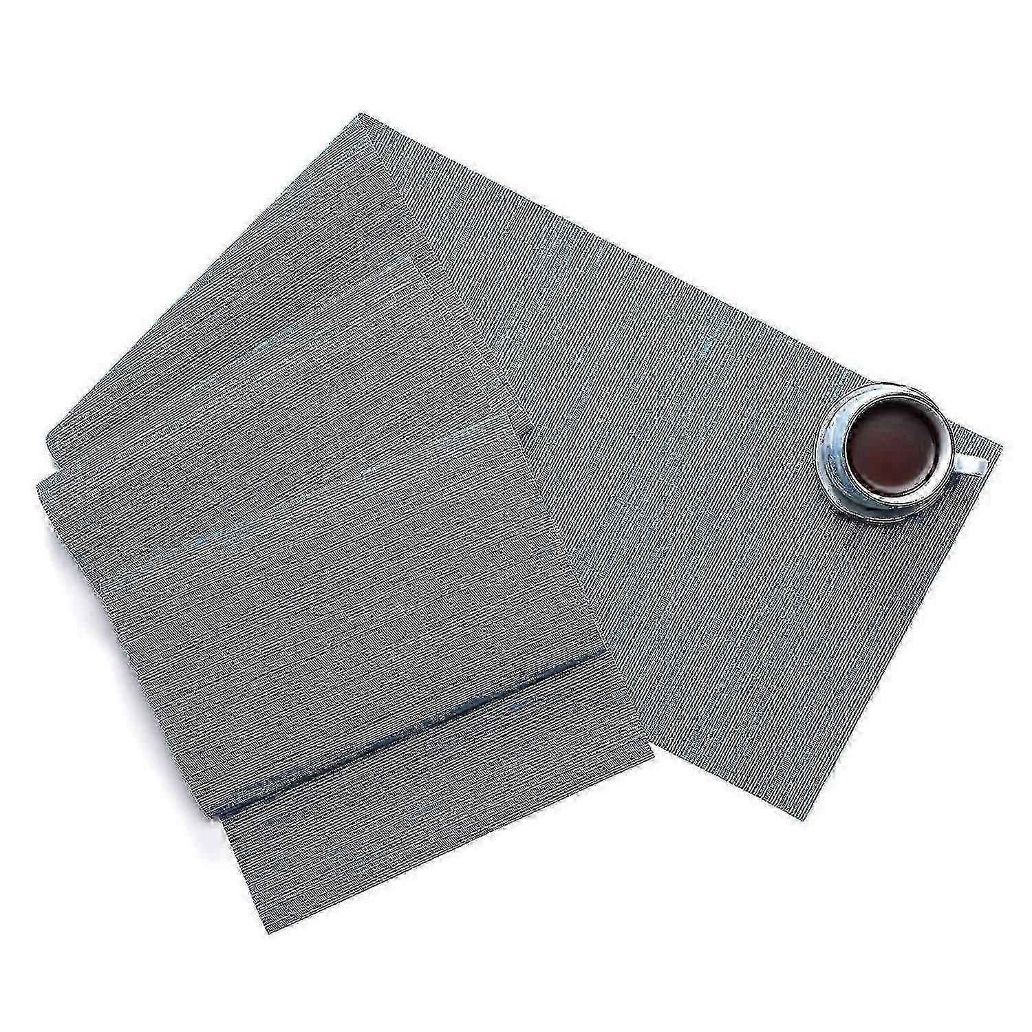 Table Runner Bamboo Texture Heat Insulation PVC Wedding Party Dining Table Runner for Bar--Blue