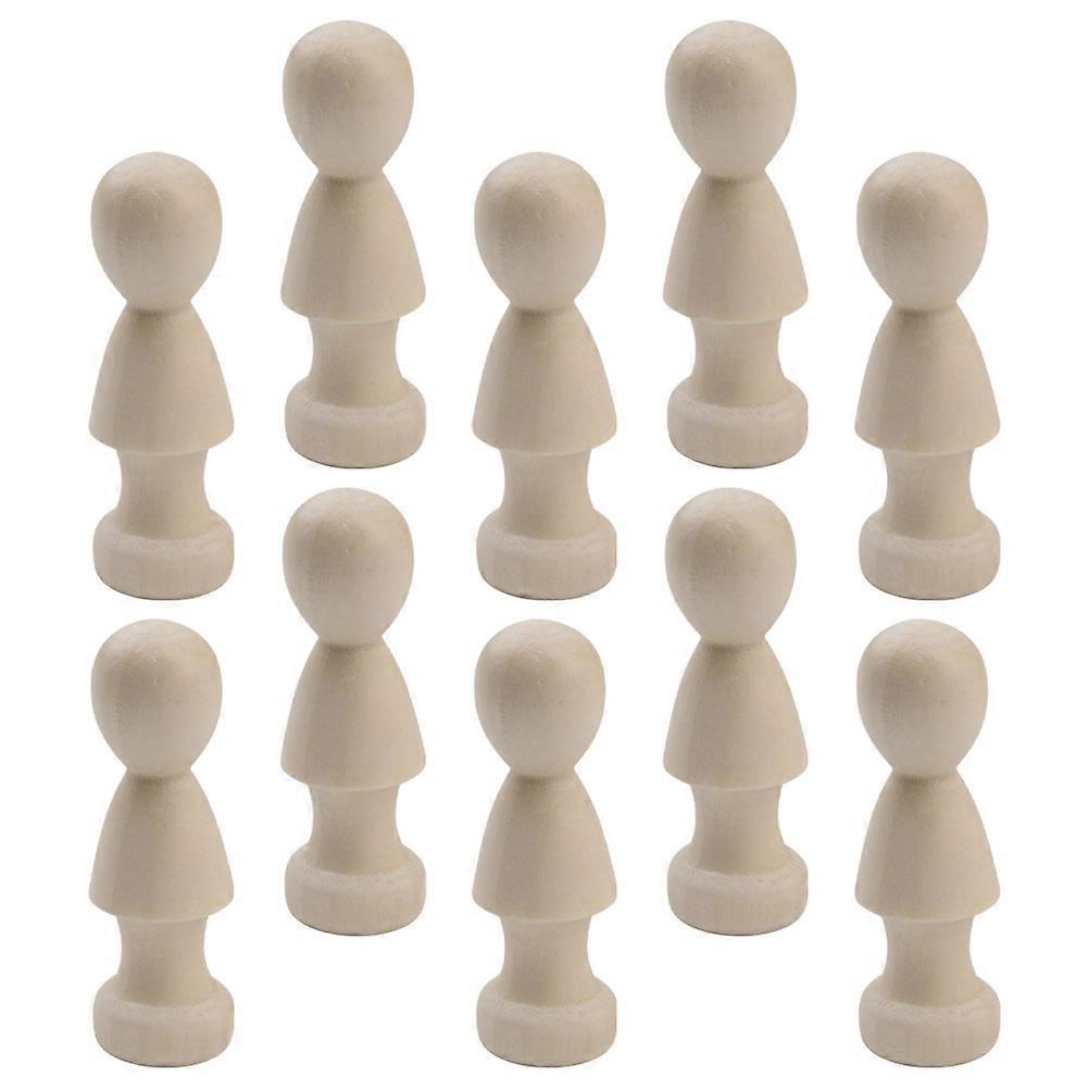 DIY Painting Wooden Peg Dolls for Home Use Encourage Kids Artistic Imagination 10 Pieces