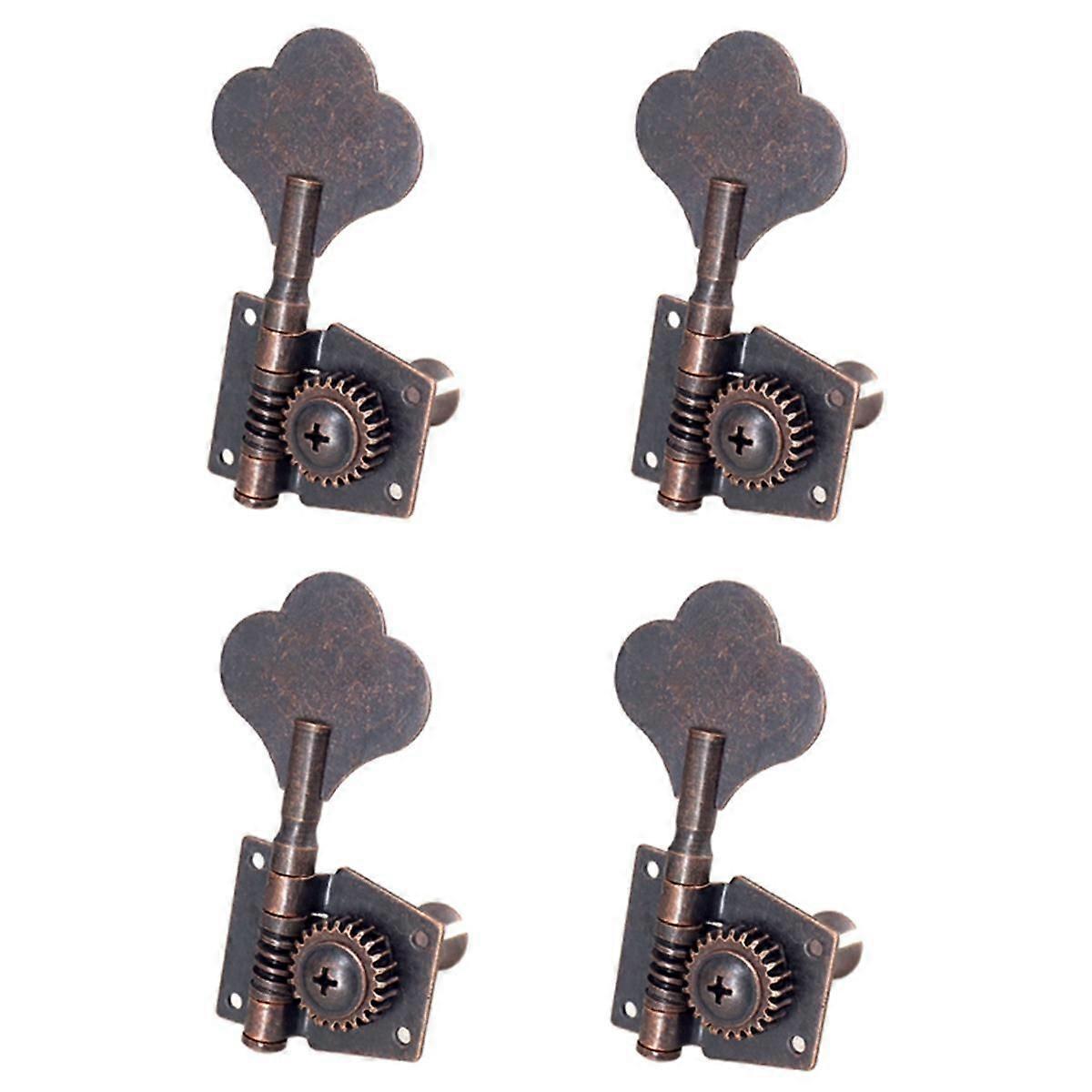 Guitar Vintage Open Tuning Key Pegs Machine Heads Tuner 4R for 4 Strings Bass Red