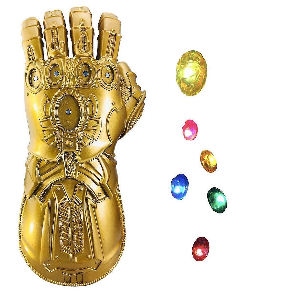 Infinity Gauntlet. Infinity War PVC Gloves with 6 detachable LED stones - 3 flash modes. R